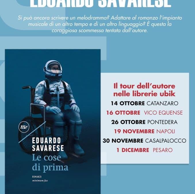Il tour di Eduardo Savarese nelle librerie ubik: tutte le date